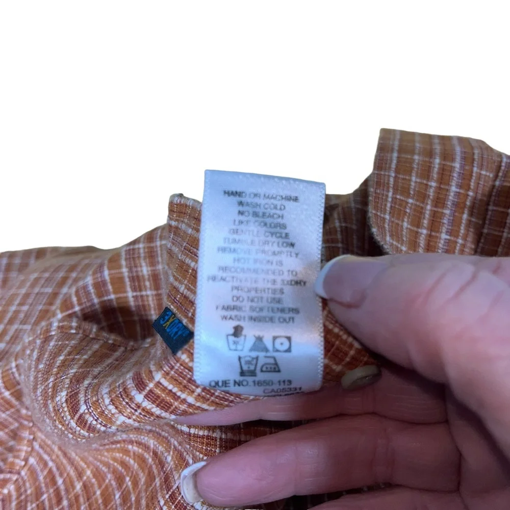 Woolrich 3XDRY Mens XL Rust Orange Long Sleeve Hiking Utility Shirt #205‎